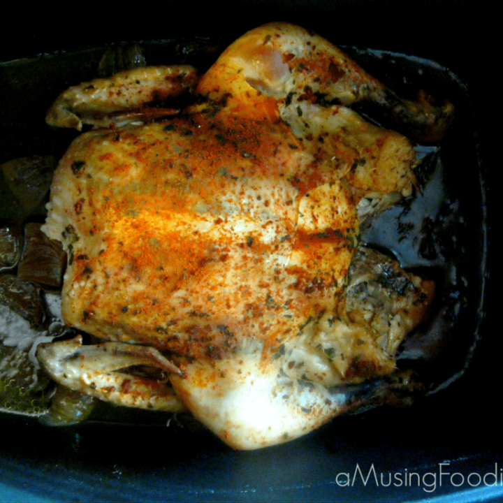 Whole Chicken in the Slow Cooker